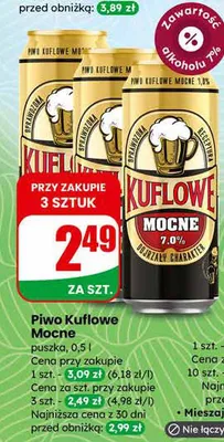 Piwo Kuflowe Mocne puszka promocja w Dino