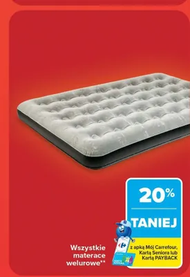 Materace welurowe promocja w Carrefour