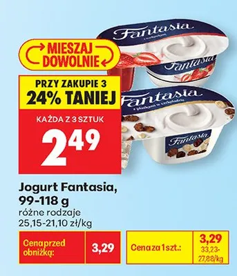 Jogurt Fantasia promocja w Biedronka