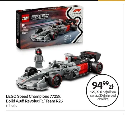 Klocki LEGO Speed Champions 77259 Bolid Audi Revolut F1 Team R26 promocja w Empik