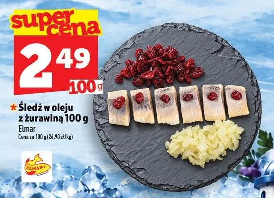 Śledź w oleju z żurawiną Elmar promocja w TOPAZ