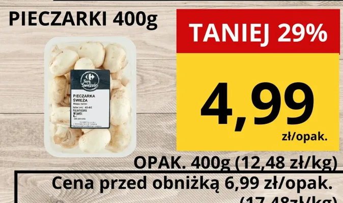 Pieczarki promocja w Supeco