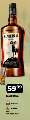 Whisky Black Ram Premium Blended promocja w Netto