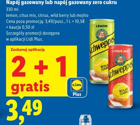 Napój gazowany citrus mix Schweppes promocja w Lidl