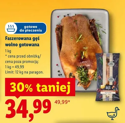Faszerowana gęś wolno gotowana Lidl promocja w Lidl