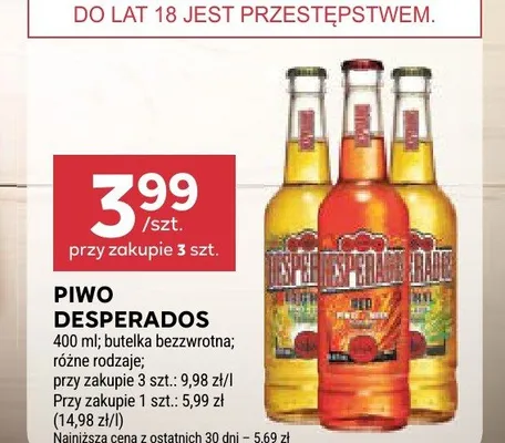 Piwo Desperados Red promocja w Stokrotka