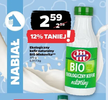 Ekologiczny kefir naturalny BIO Mlekovita promocja w Netto