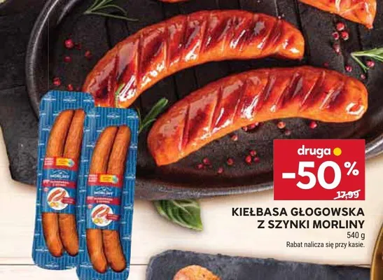 Kiełbasa Głogowska z szynki Morliny promocja w Stokrotka