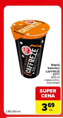 Napój kawowy Caffreze Zott cappuccino promocja w Carrefour Market