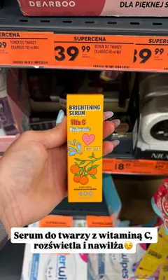 Serum do twarzy Dearboo Brightening Vita C Hyaluronic promocja w Biedronka