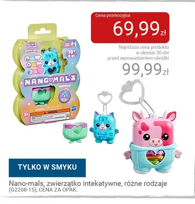 Zwierzątko interaktywne Nano-mals promocja w Smyk