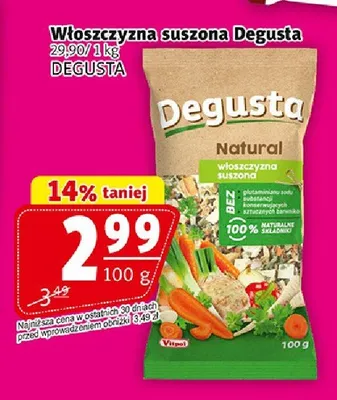Włoszczyzna suszona Degusta promocja w Prim Market