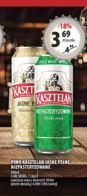 Piwo Kasztelan Niepasteryzowane promocja w Arhelan