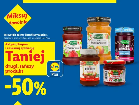 Dżem truskawkowy Maribel promocja w Lidl