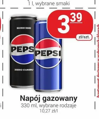 Napój gazowany Pepsi zero cukru promocja w Delikatesy Sezam