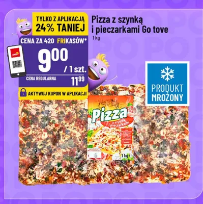 Pizza z szynką i pieczarkami promocja w POLOmarket