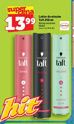Lakier do włosów Taft Power promocja w TOPAZ