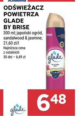 Odświeżacz powietrza Glade by Brise sandalwood & jasmine promocja w Stokrotka