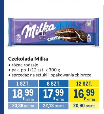 Czekolada Milka promocja w Makro