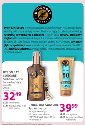 Balsam brązujący do ciała BYRON BAY SUNCARE Self-Tan Lotion promocja w Hebe