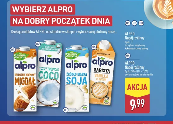 Napój roślinny migdałowy Alpro promocja w Aldi