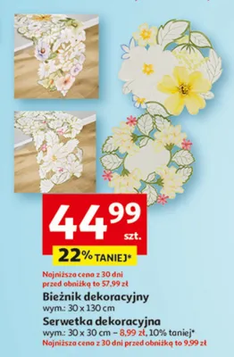 Bieżnik dekoracyjny promocja w Auchan