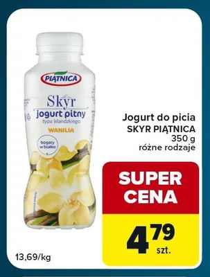 Jogurt do picia Skyr Piątnica promocja w Globi