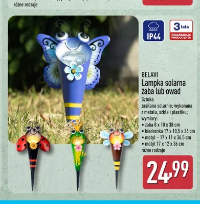 Lampka solarna żaba BELAVI promocja w Aldi