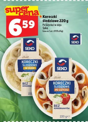 Koreczki śledziowe w oleju Seko promocja w TOPAZ