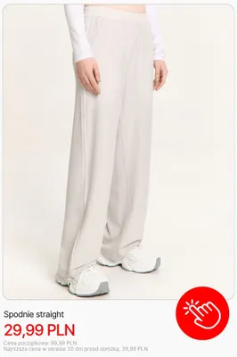 Spodnie straight Cropp promocja w Cropp