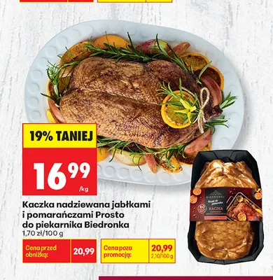 Kaczka nadziewana jabłkami i pomarańczami Prosto do piekarnika Biedronka promocja w Biedronka