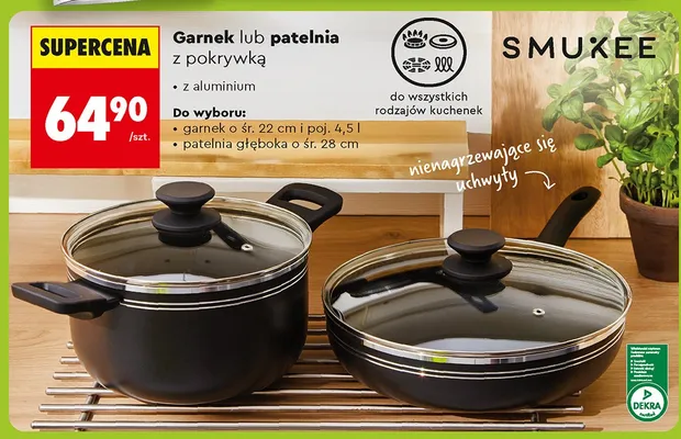 Garnek z pokrywką z aluminium promocja w Biedronka