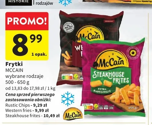 Frytki Steakhouse Frites McCain promocja w Intermarche