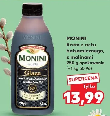 Krem z octu balsamicznego, z malinami Monini promocja w Kaufland