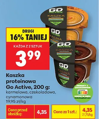 Kaszka proteinowa karmelowa 200g promocja w Biedronka