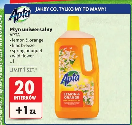 Płyn uniwersalny lemon & orange promocja w Intermarche