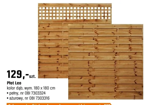 Płot Leo promocja w OBI