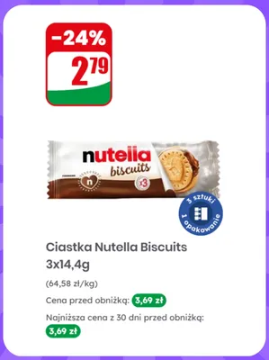 Ciastka Nutella Biscuits 3-pak promocja w Dino