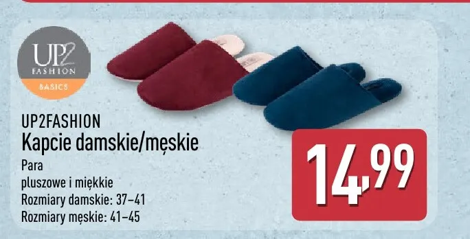 Kapcie męskie UP2FASHION promocja w Aldi