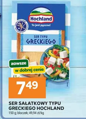 Ser sałatkowy typu greckiego Hochland promocja w Stokrotka