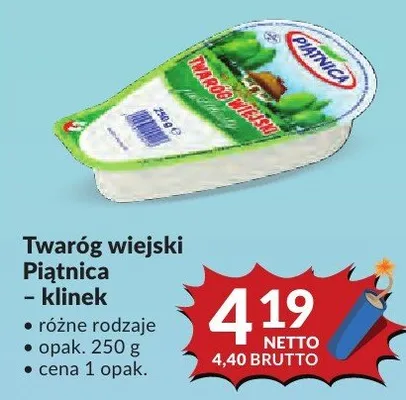 Twaróg wiejski Piątnica klinek promocja w Makro