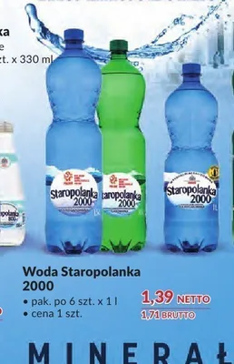 Woda Staropolanka 2000 promocja w Makro