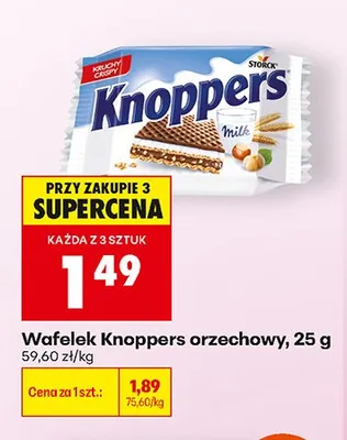 Wafelek Knoppers orzechowy promocja w Biedronka