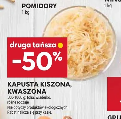 Kapusta kiszona kwaszona promocja w Stokrotka