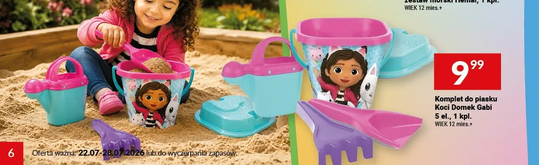 Komplet do piasku Koci Domek Gabi promocja w Twój Market