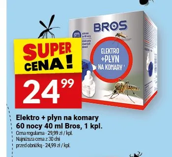 Elektro + płyn na komary Bros promocja w Twój Market