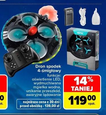 Dron spodek 4-śmigłowy 4DRC promocja w Carrefour