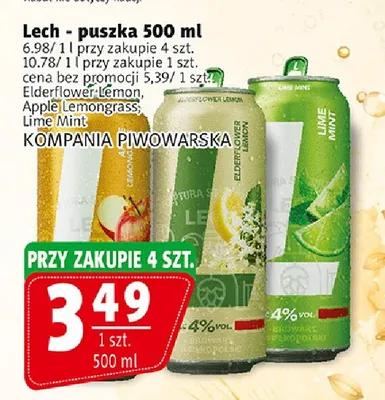 Piwo Lech Apple Lemongrass promocja w Prim Market