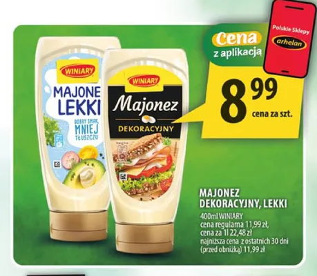 Majonez lekki Winiary promocja w Arhelan