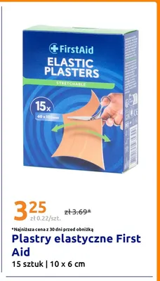 Plastry elastyczne First Aid promocja w Action